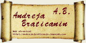 Andreja Bratičanin vizit kartica